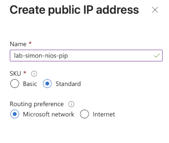 Create a Standard SKU Public IP address in the Azure Portal